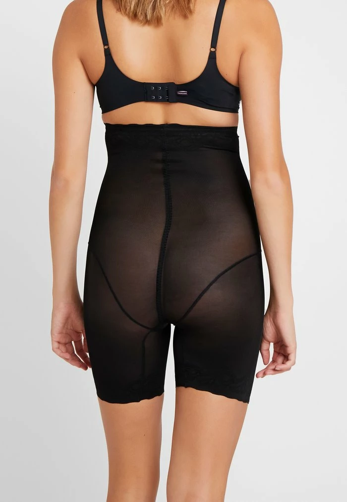 DSIRED SCALLOP SHEER HIGH BERMUDA - Shapewear - black