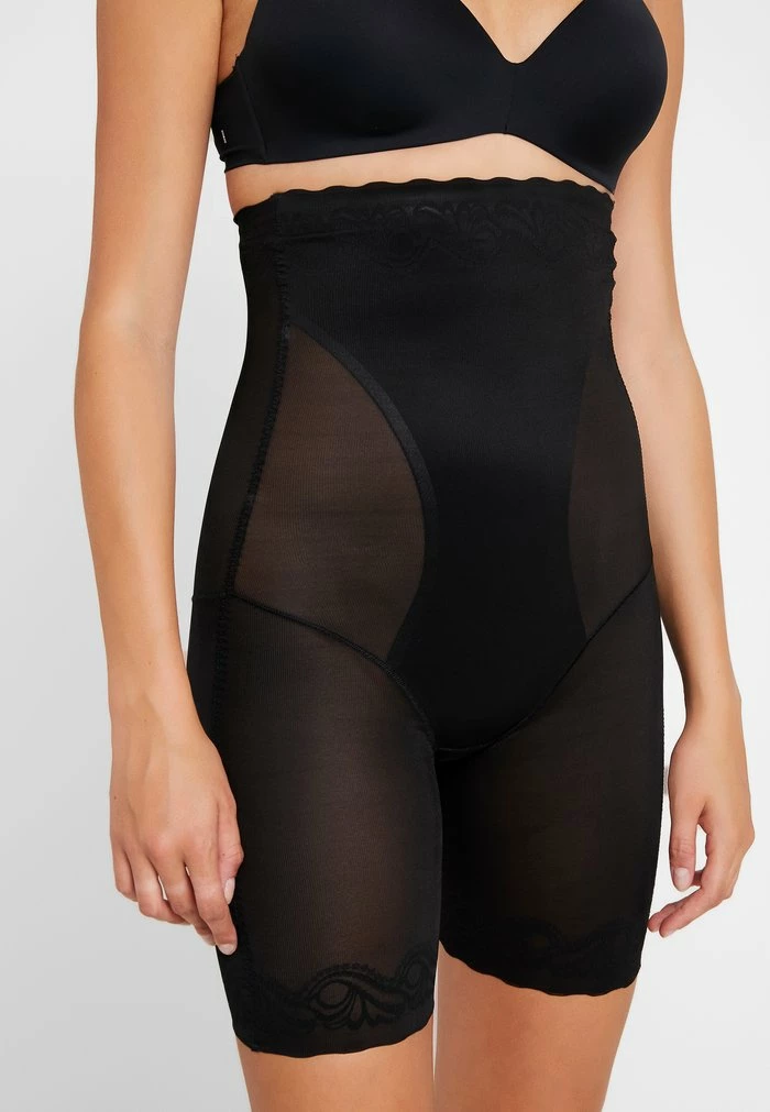 DSIRED SCALLOP SHEER HIGH BERMUDA - Shapewear - black